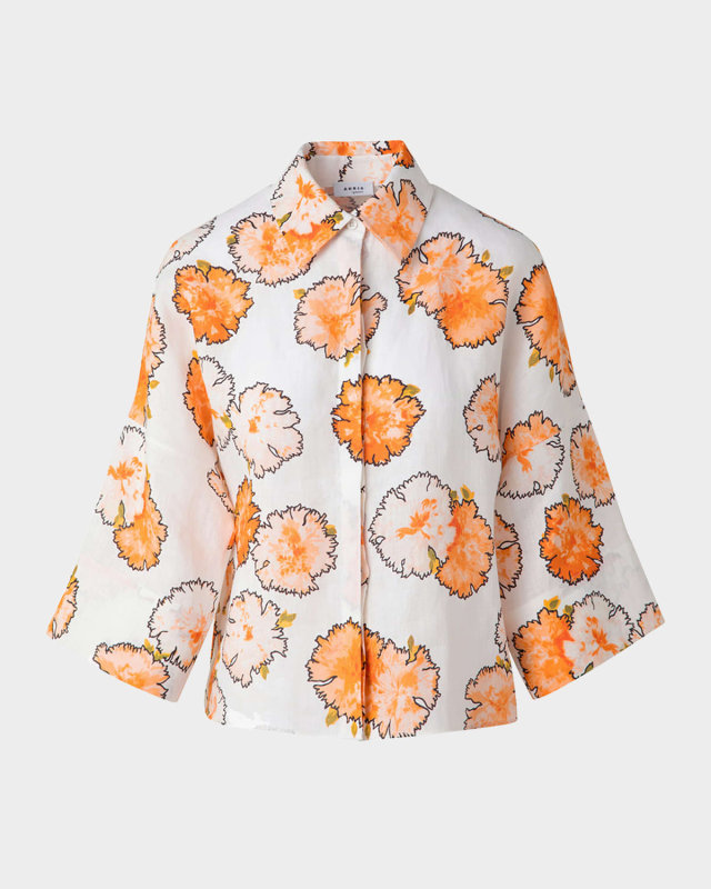 Carnation Lightweight Linen Blouse